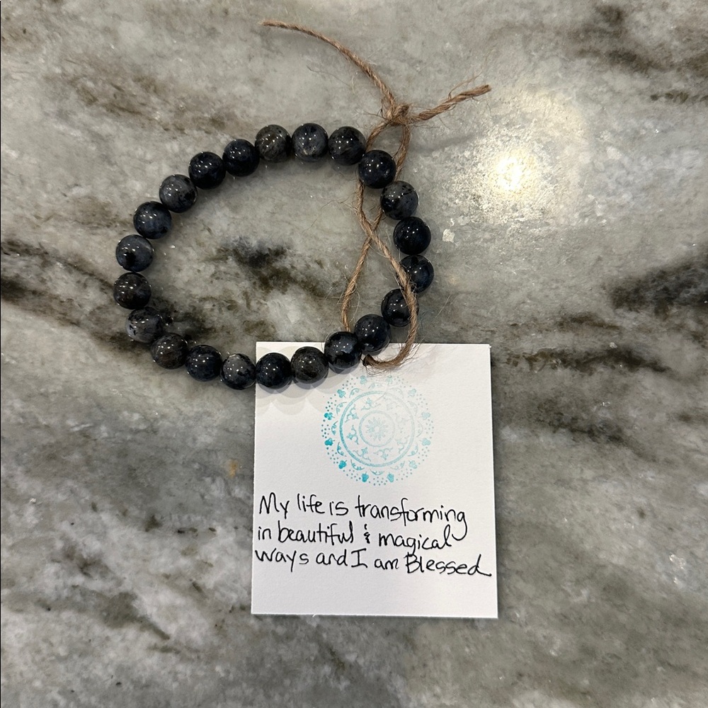 Reiki Infused Labradorite Natural Stone Bracelet